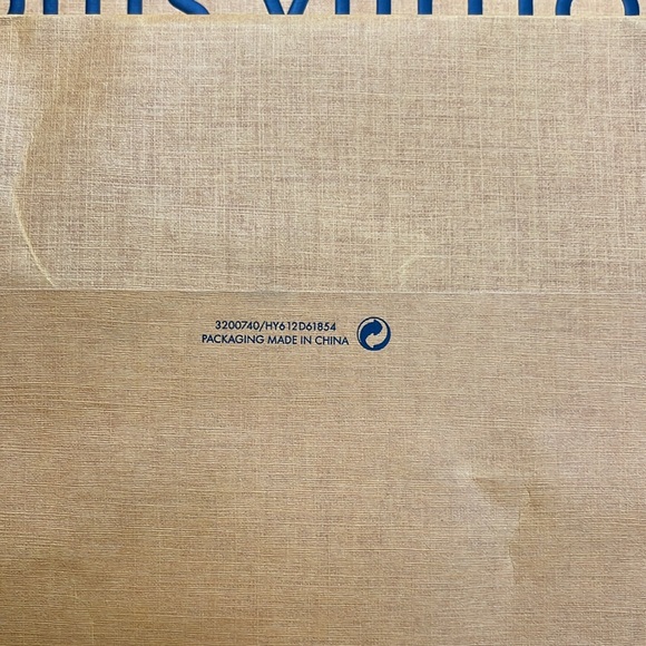 Large Louis Vuitton shopping bag with blue fabric handles - Picture 6 of 7